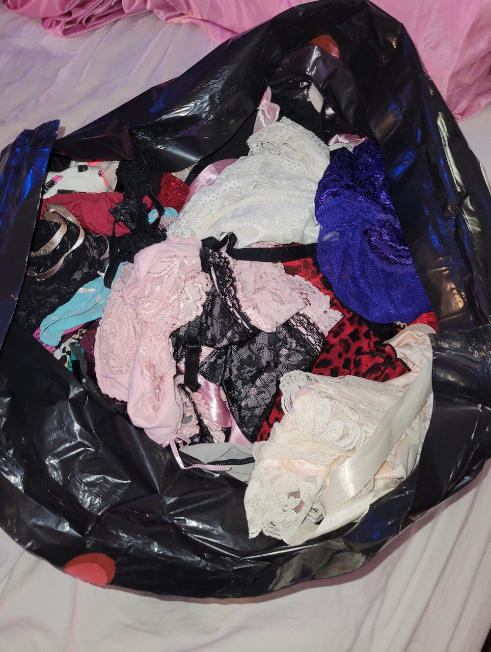 Gently used bag of lingerie & panties. Assortment - Sleepwear, some vintage.